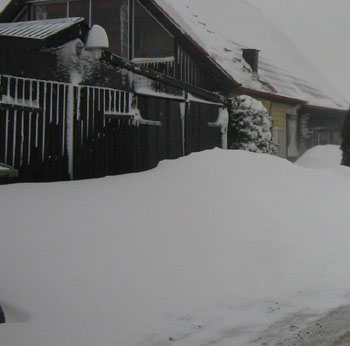 Insnöat garage