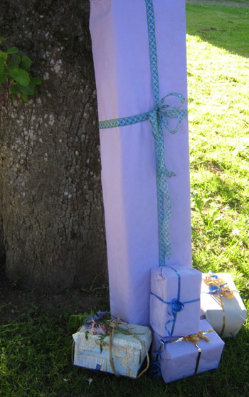 Presenter, vackert inslagna av Eva