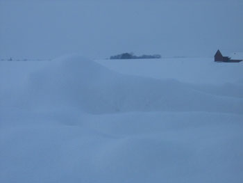 Aningen mer snö än vi är vana vid i december.